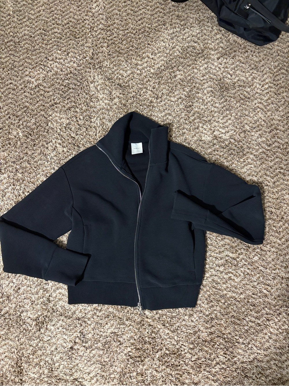 Varley Gabriel Black Double Zip-Front Women’s Jacket
